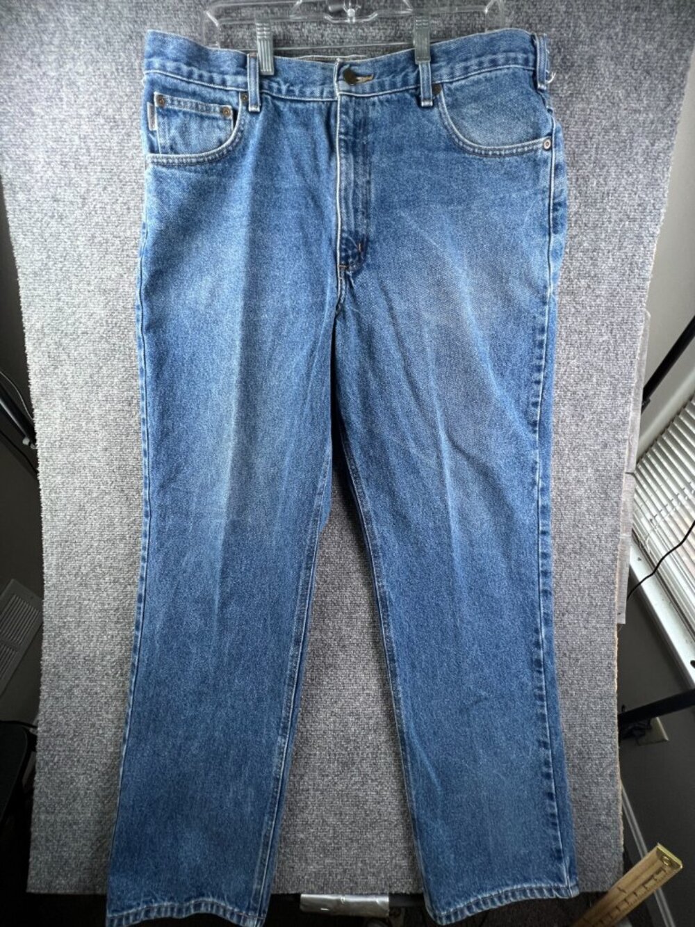 Carhartt Men’s Denim Jeans 38x34 Relaxed Fit B160 DST All Cotton Pants Workwear